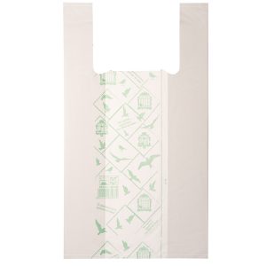 Shoppers Midi - 28 x 50 cm - mater-bi - bianco - scatola 500 pezzi