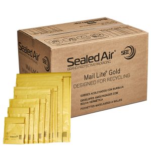 Busta imbottita Mail Lite  Gold - B (12 x 21 cm) - avana - Sealed Air  - conf. risparmio 100 pezzi