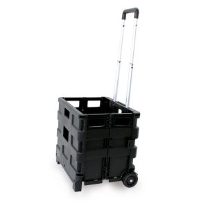 Carrello pieghevole con cassa in plastica - portata max 25 kg - Garden Friend