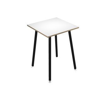 Tavolo alto Skinny Metal - 80 x 80 x 105 cm - nero/bianco - Artexport