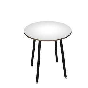 Tavolo alto tondo -  diametro 100 - H 105 cm - nero/bianco - Artexport