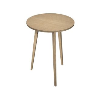 Tavolo rotondo alto Woody - diametro 80 cm - H 105 cm - rovere - Artexport