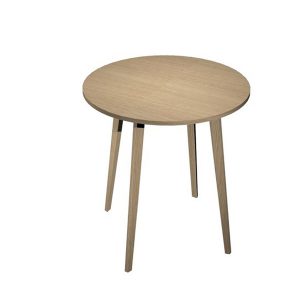 Tavolo rotondo alto Woody - diametro 100 cm - H 105 cm - rovere - Artexport