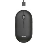 Mouse Puck - ultrasottile - wireless - ricaricabile - nero - Trust