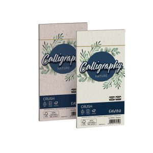 Busta Calligraphy Nature Crush - 110 x 220 mm - 120 gr - uva - Favini - conf. 25 pezzi