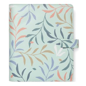 Organiser Botanical - f.to A5 - 233 x 217 x 46 mm - con cinturino - menta - Filofax