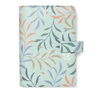 Organiser Botanical - f.to Personal 187 x 153 x 40 mm - con cinturino - menta - Filofax