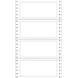 Etichette adesive a modulo continuo TT951 - in carta - corsia singola - permanenti - 140 x 60 mm - 4 et/fg - 100 fogli - bianco - Markin