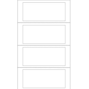 Etichette adesive a modulo continuo TT951-2 - in carta - corsia singola - permanenti - 140 x 60 mm - 4 et/fg - 100 fogli - bianco - Markin