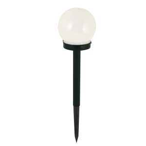 Lampada solare LED Globe - 10 x 10 x 34 cm - nero/bianco - Velamp - conf. 20 pezzi