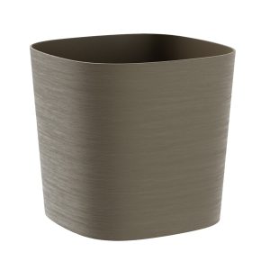 Vaso quadrato Capri - 13 L - sabbia - TeraPlast