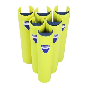 Protezione per scaffalature - per montanti larghi 70-87 mm - H 60 cm - giallo fluo - Rack Armour