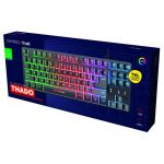 Tastiera gaming GX833 Thado - con illuminazione LED multicolore - metallo - nero -Trust