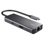 Adattatore multiporta Dalyx - USB-C 6 in 1 - alluminio - argento - Trust