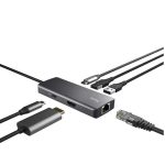 Adattatore multiporta Dalyx - USB-C 6 in 1 - alluminio - argento - Trust