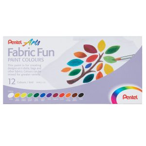 Colore in tubetto per tessuto Fabric Fun - colori base assortiti - Pentel - conf. 12 pezzi