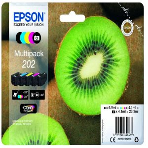 Epson - Multipack Cartuccia ink - 202 - C/M/Y/K/K PH - C13T02E74010 - C/M/Y/K PH 4,1ml cad - K 6,9ml