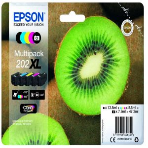 Epson - Multipack Cartuccia ink - 202XL - C/M/Y/K/K PH - C13T02G74010 - C/M/Y 8,5ml cad - K 13,8ml - K PH 7,9ml