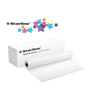 Carta plotter - stampa inkjet - 914 mm x 50 mt - 90 gr - opaca - bianco - Starline