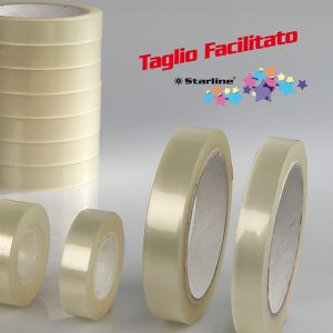 Nastro adesivo - 1,5 cm x 33 m - trasparente - Starline - torre 10 rotoli