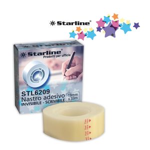 Nastro adesivo scrivibile - invisibile - 1,9 cm x 33 m - trasparente - Starline