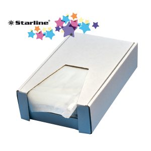 Busta adesiva portadocumenti - senza stampa - DL (22,8 x 12 cm) - carta - trasparente - Eco Starline - conf. 250 pezzi