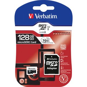 Verbatim - Micro SDHC Classe 10 fino a 45mb/sec - 44085 - 128GB