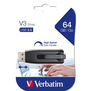 Verbatim - Usb 3.0 Superspeed Store'N'Go V3 Drive - Nero - 49174 - 64GB