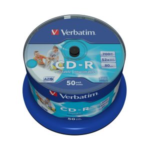 Verbatim - Scatola 50 CD-R Bulk Data Life Plus - spindle 1X/52X - 43438 -700MB