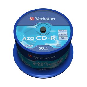 Verbatim - Scatola 50 CD-R DataLife Plus - 1X-52X - serigrafata crystal - 43343 - 700MB